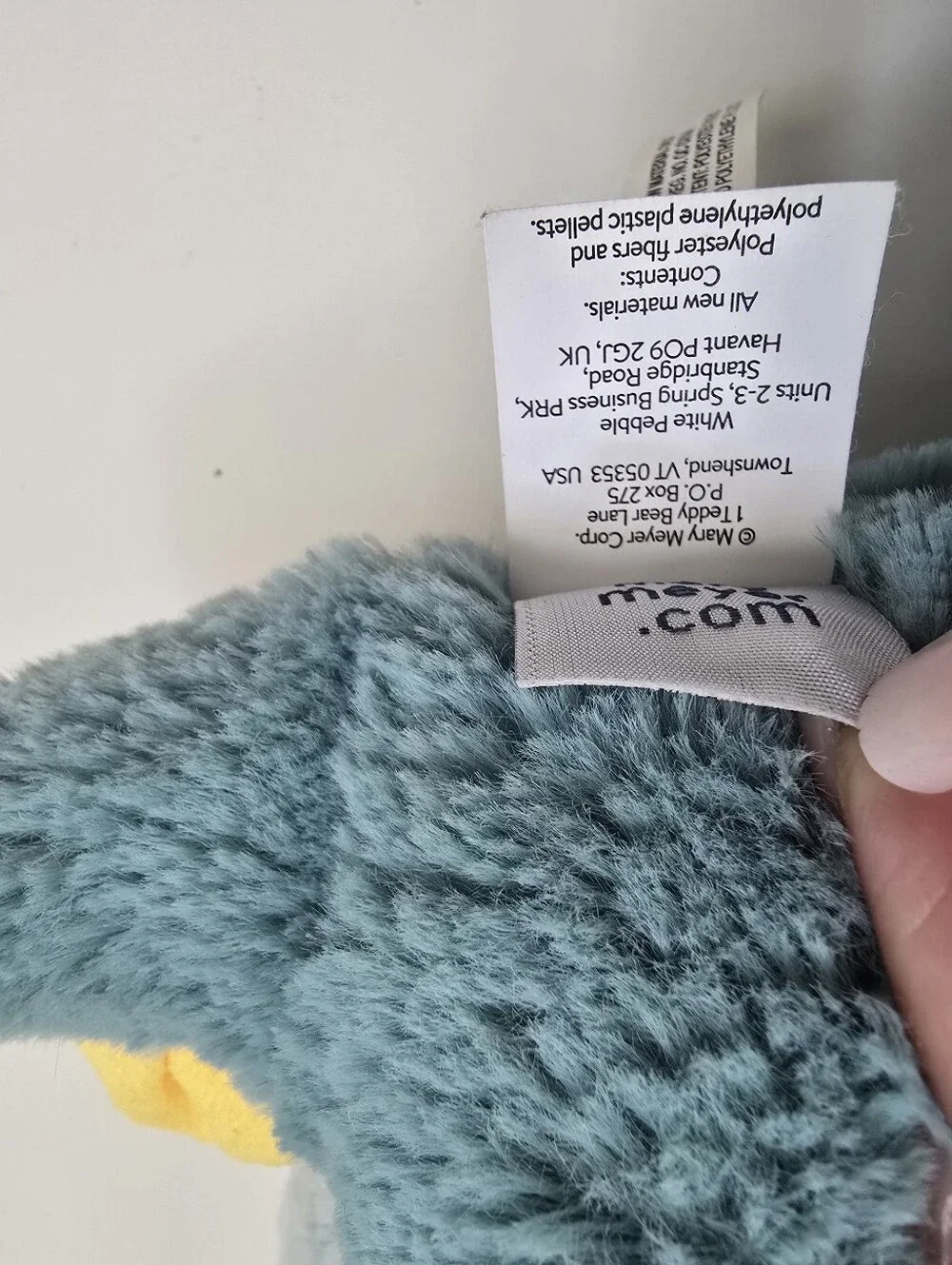 Mary Meyer Blue Dragon Plush Stuffed Animal Soft Baby Lovey Toy